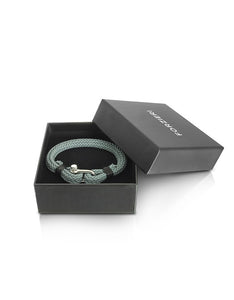 Ice Grey Woven Rope Men's Bracelet