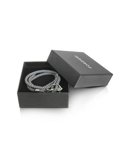 Black and White Rope Triple Bracelet w/Anchor
