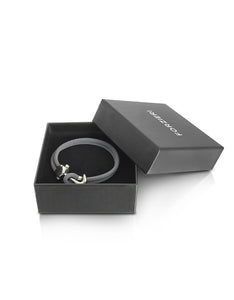 Grey Nautical Rope Double Bracelet w/Anchor