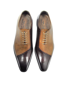 Brown Italian Handcrafted Leather Cap Toe Dress Shoes FORZIERI Brown Italian Handcrafted Leather Cap Toe Dress Shoes FORZIERI