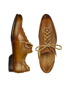 Men's Brown Handmade Italian Leather Lace-up Shoes