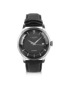 Savona - Black Croc-Embossed Automatic Watch