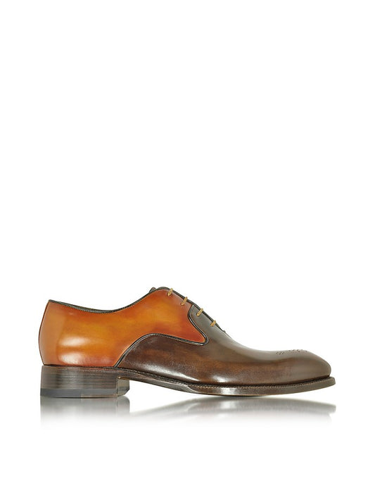 Two-Tone Italian Handcrafted Leather Oxford Shoe
