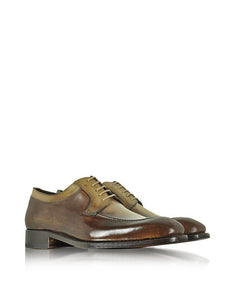 Italian Handcrafted Two Tone Leather Derby Shoe