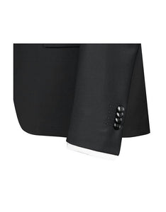 Men's Black Satin and Wool Blend Dress
