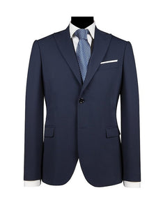 Men's Single Breasted Navy Blue Slim Fit Suit