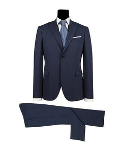 Men's Single Breasted Navy Blue Slim Fit Suit