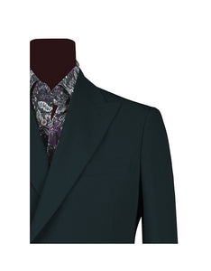 Men's Double Breasted English Green Suit