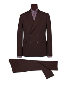 Men's Double Breasted Bordeaux Suit