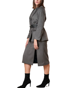 LA FABRIQUE - Alizee Bouble-Breasted Grey Jacket