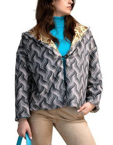 LA FABRIQUE - Anais Printed Faux Fur Hooded Peacot