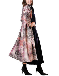 LA FABRIQUE - Marguerite Pink Floral Long Coat