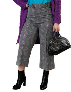 LA FABRIQUE - Lea Grey 7/8 Wide Leg Trousers